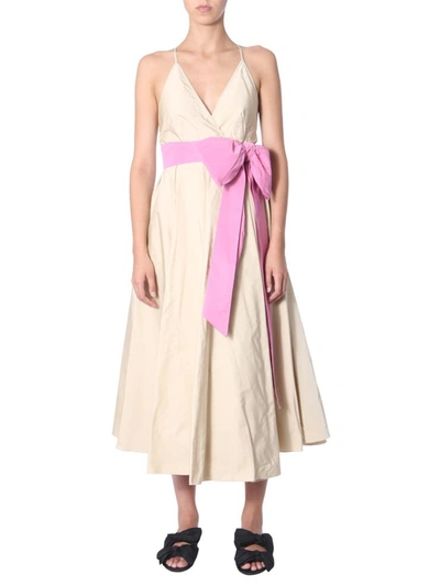 Shop N°21 Flared Dress In Beige