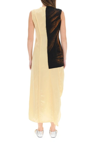 Shop Marni Asymmetrical Dress With Draping In Soia
