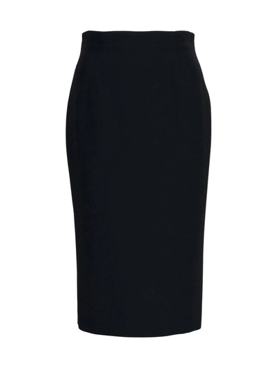 Shop Alexander Mcqueen Midi Skirt In Black