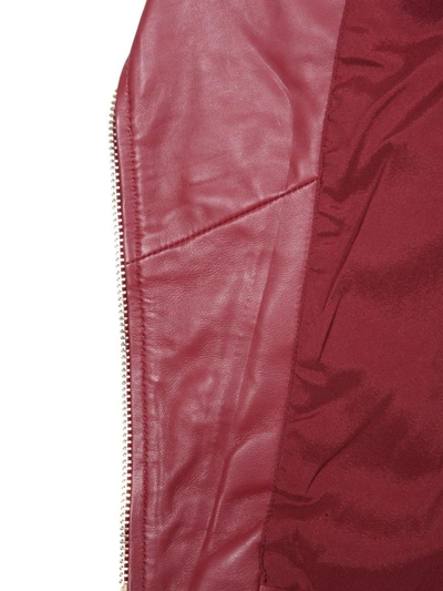 Shop Michael Michael Kors Biker Jacket In Bordeaux