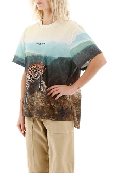 Shop Stella Mccartney Leopard Print T-shirt In Multicolor