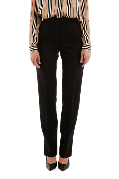 Shop Burberry Harborough Trousers In Black