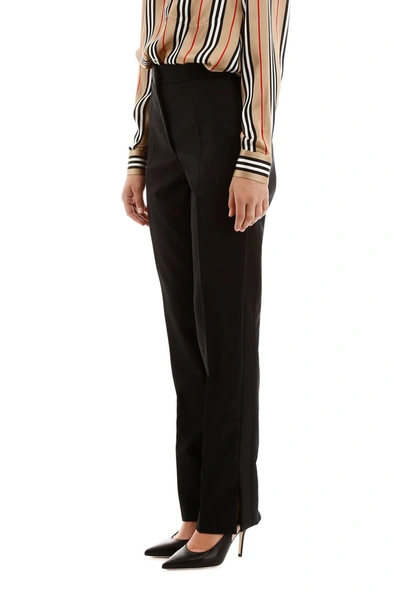 Shop Burberry Harborough Trousers In Black