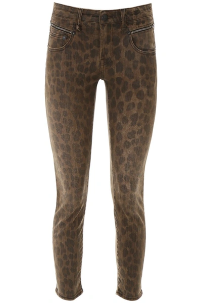 Shop R13 Leo Biker Boy Jeans In Leopard
