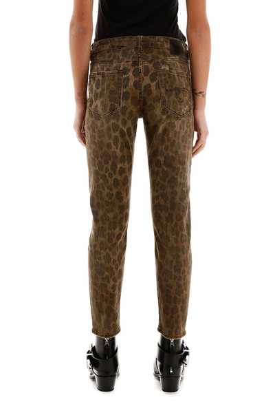 Shop R13 Leo Biker Boy Jeans In Leopard