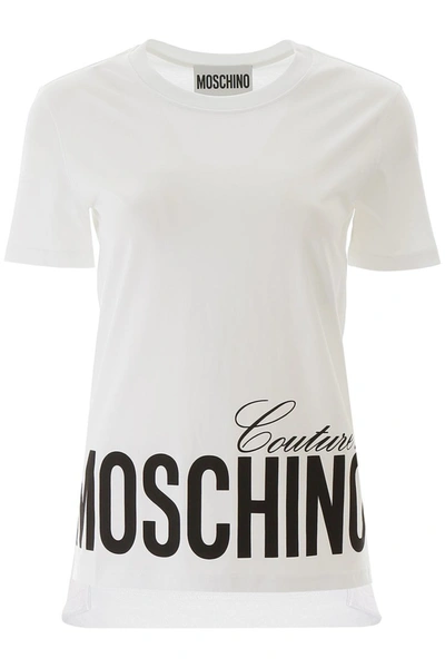 Shop Moschino Couture T-shirt In Fantasia Bianco