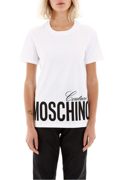 Shop Moschino Couture T-shirt In Fantasia Bianco