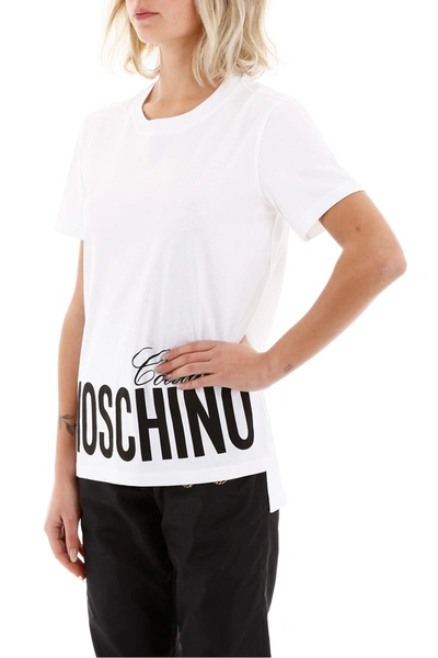 Shop Moschino Couture T-shirt In Fantasia Bianco