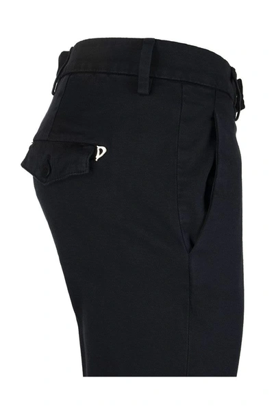 Shop Dondup Benedicte Cotton Pants In Blue