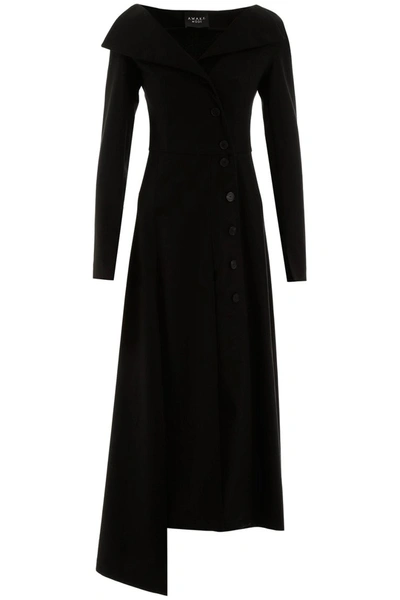 Shop A.w.a.k.e. Mode Buttoned Dress In Black