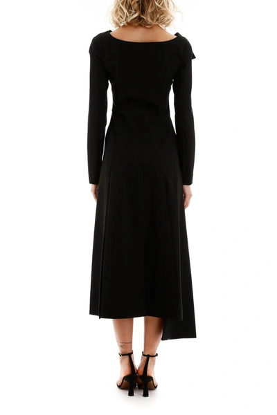 Shop A.w.a.k.e. Mode Buttoned Dress In Black
