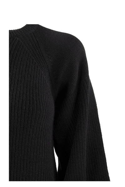 Shop Red Valentino Puffed Sleeves Wool Sweater In Black