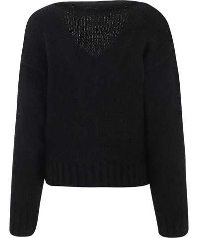 Shop Off-white "logo Intarsio" Sweater In Black  