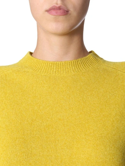 Shop Aspesi Crew Neck Sweater In Yellow