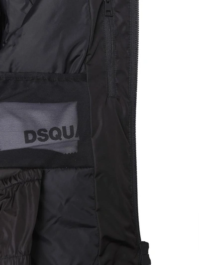 Shop Dsquared2 Down Jacket With Logo Band In Black