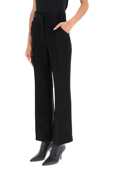 Shop Fendi Cady Trousers In Black