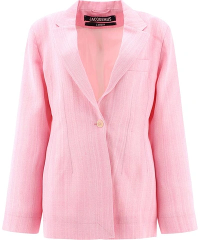 Shop Jacquemus "novio" Blazer In Pink