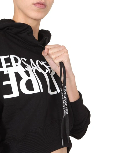Shop Versace Jeans Couture Hoodie In Black