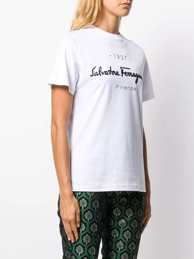 Shop Ferragamo Salvatore  T-shirts And Polos In Bianco