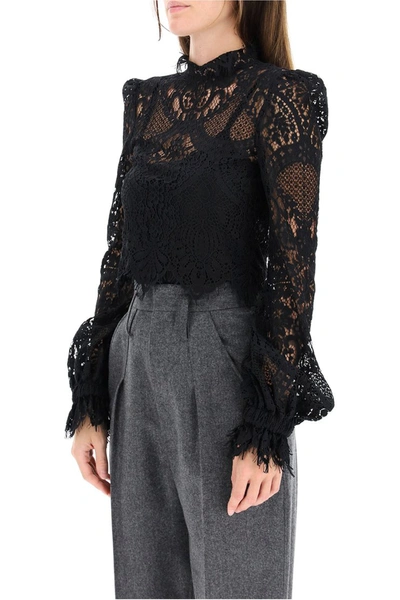 Wandering Lace Top In Black