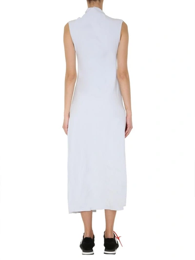 Shop Off-white "dna Spiral Split" Dress In Grey