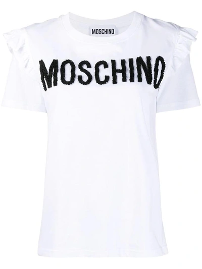 Shop Moschino T-shirts In Fantasy Print White