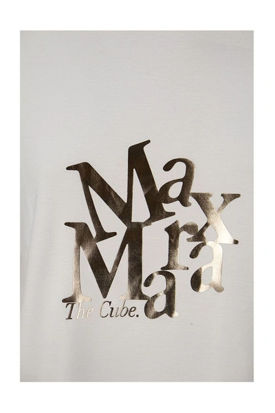 Shop Max Mara S Maxmara Saletta - Cotton Jersey T-shirt In White