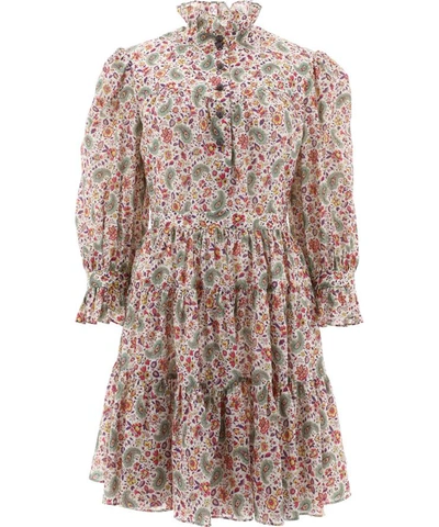 Shop Etro "paisley Floral" Dress In Beige