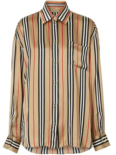 Shop Burberry Shirts In Beige