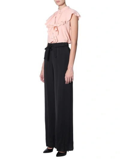 Shop Boutique Moschino Wide Pants In Black