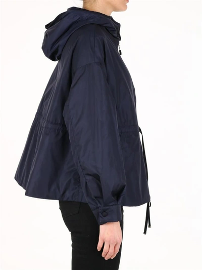 Moncler Meretz Hooded Light Parka In Blue | ModeSens