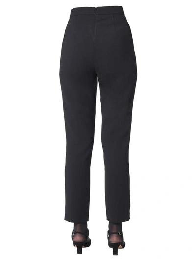 Shop Self-portrait Crêpe Pants In Black