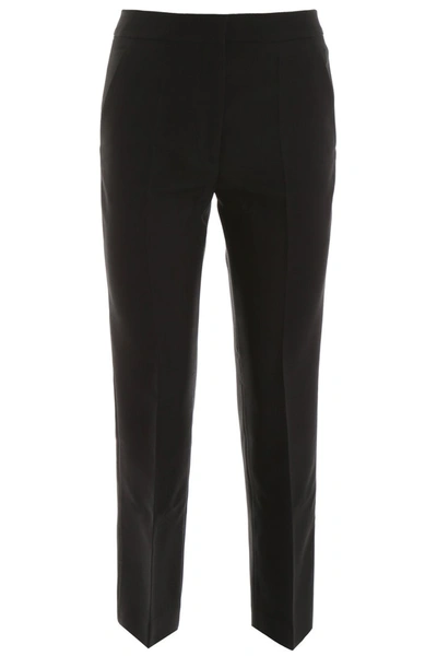 Shop Stella Mccartney Tartan Wide-leg Trousers In Black