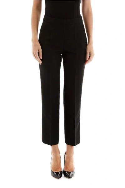 Shop Stella Mccartney Tartan Wide-leg Trousers In Black