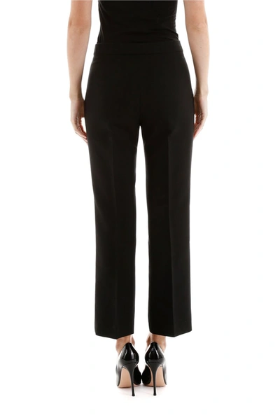 Shop Stella Mccartney Tartan Wide-leg Trousers In Black