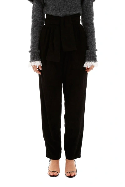 Shop Zimmermann Suede Espionage Trousers In Black