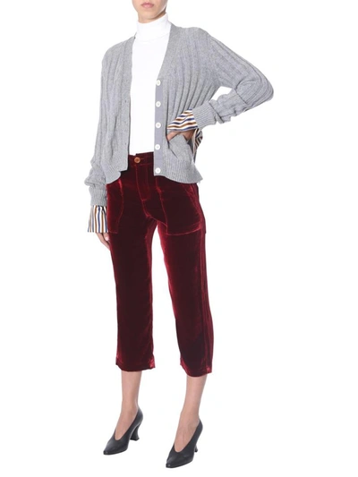 Shop Jejia Cropped Pants In Bordeaux