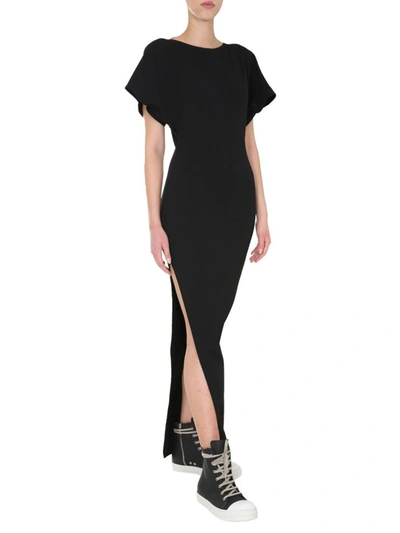 Shop Rick Owens Naska Gown Dress In Black