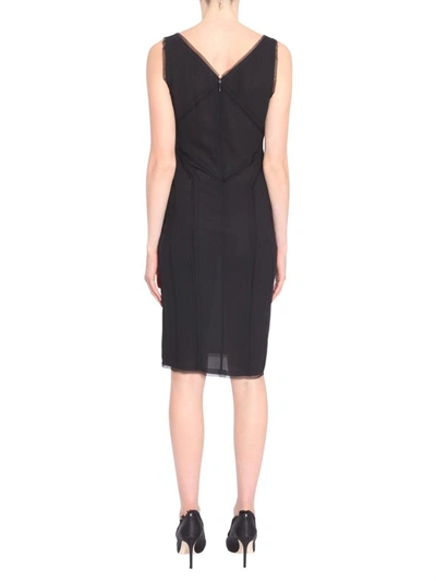 Shop Dsquared2 V Collar Dress In Black
