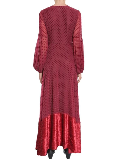 Shop Ainea Long Dress In Bordeaux