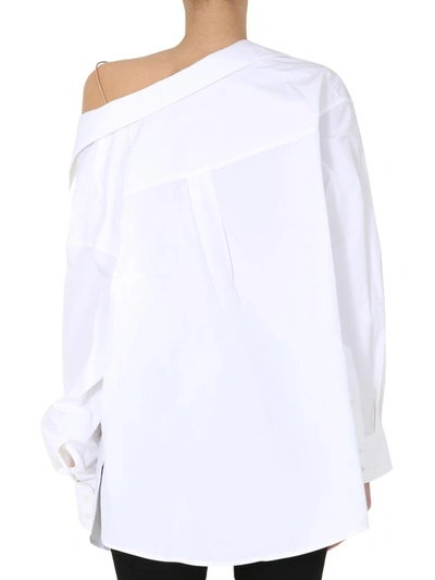 Shop Alexander Wang Draped Shirt In White