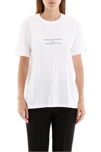 Shop Stella Mccartney Lucky Numbers T-shirt In Pure White