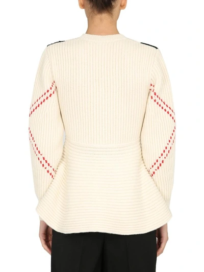 Shop Alexander Mcqueen V-neck Sweater In White