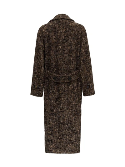 Shop Dolce & Gabbana Oversize Coat In Brown