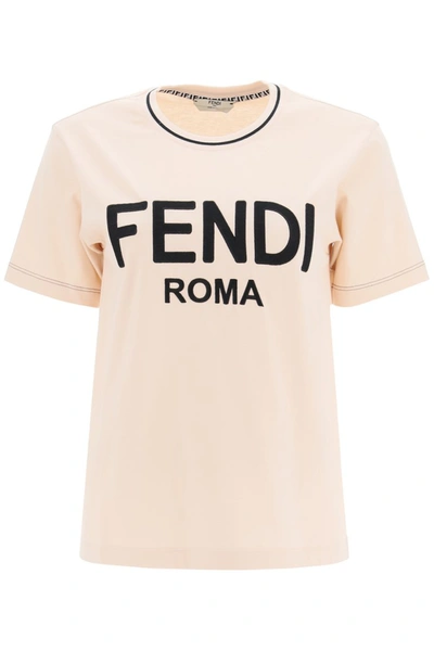 Shop Fendi Roma T-shirt In Pink