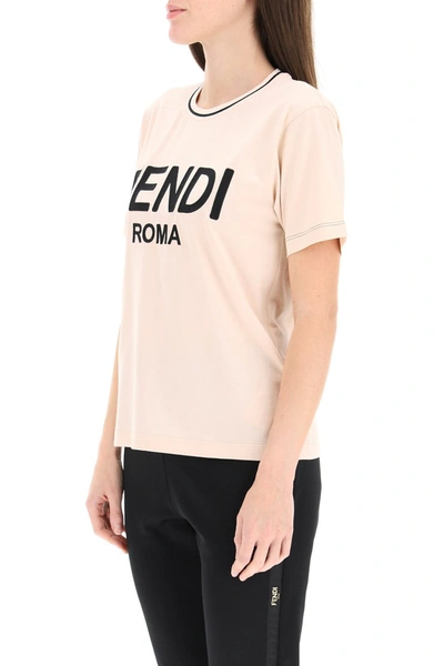 Shop Fendi Roma T-shirt In Pink