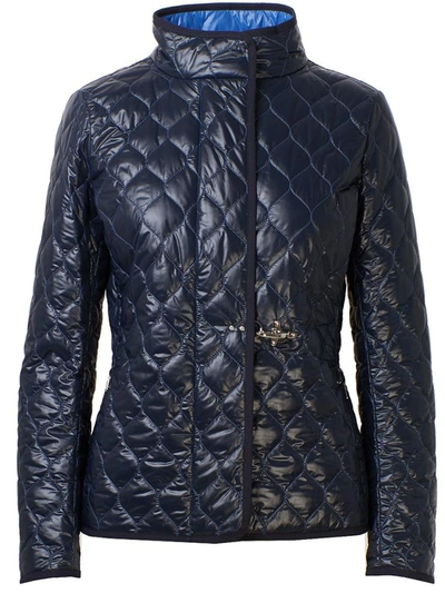 Shop Fay Blue Onion Down Jacket In Navy