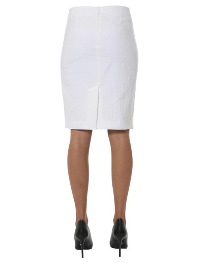 Shop Boutique Moschino Pencil Skirt In White