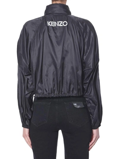 Shop Kenzo Cropped Jacket In Black