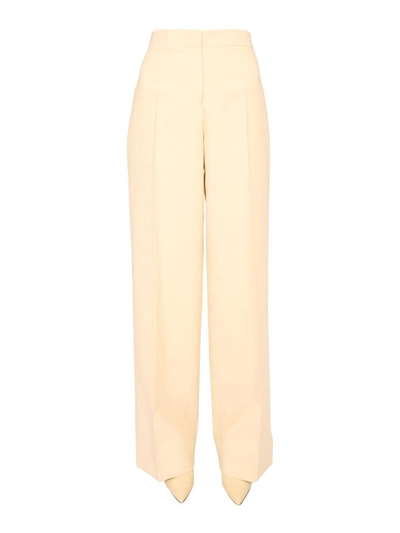 Shop Jil Sander High Waist Trousers In White
